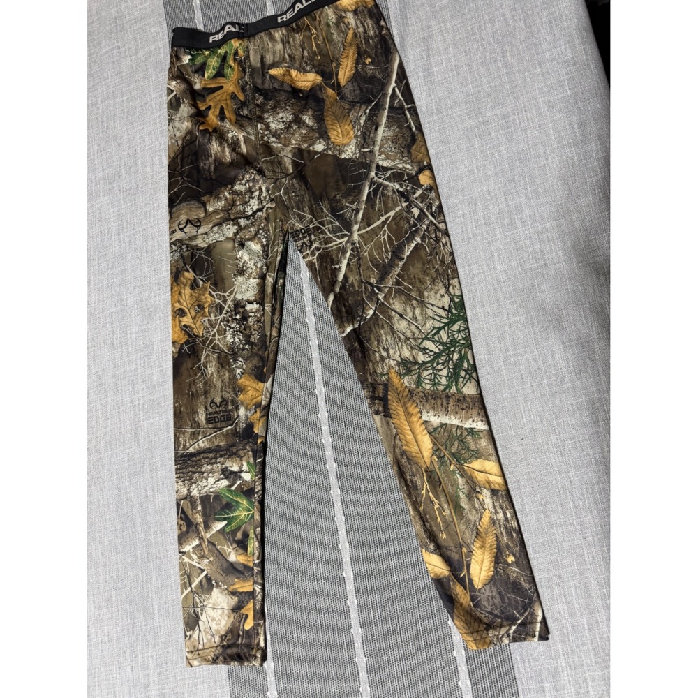 Realtree Edge Camo Kids Performance Base Layer Pants‎ Boys Large 10/12